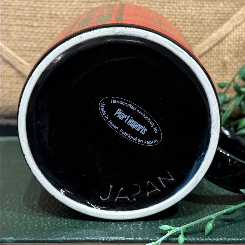 Pier 1 Plaid Mug